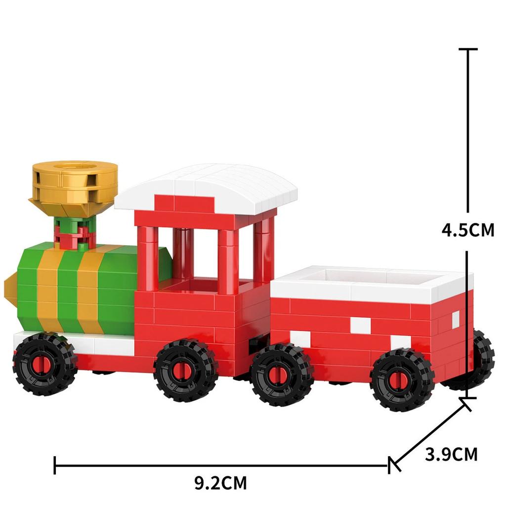 Non-Toxic 33 Style Cartoon Santa Claus Snowman Wishing Tree Apple Candy House Building Blocks City Compatible Diy Toys Children'S Gifts