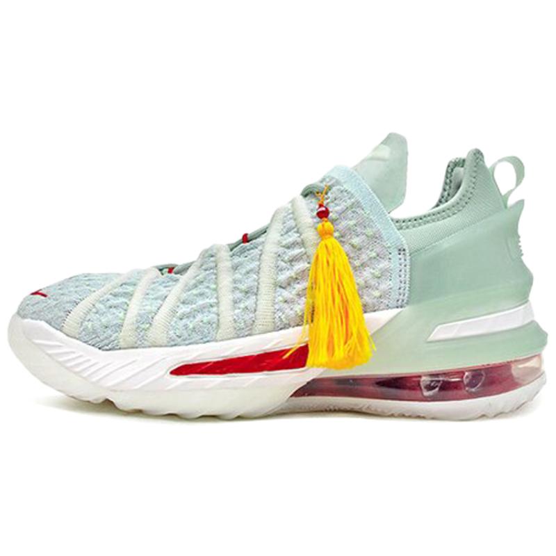 

Nike Lebron 18 Empire Jade Заборонене місто Важкий артефакт Середні дитячі баскетбольні кросівки Світло-зелені Китайська лімітована серія Кросівки CT4677-002 36
