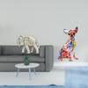 Hand Carved Wooden Elephant And Multicolor Chihuahua Animal Figurine Sculpture for Desk Bookshelf