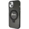 Guess Guhmp13Mhrsgsk Iphone 13 / 14 / 15 6.1 Czarny/Black Hardcase Ring Stand Script Glitter Magsafe