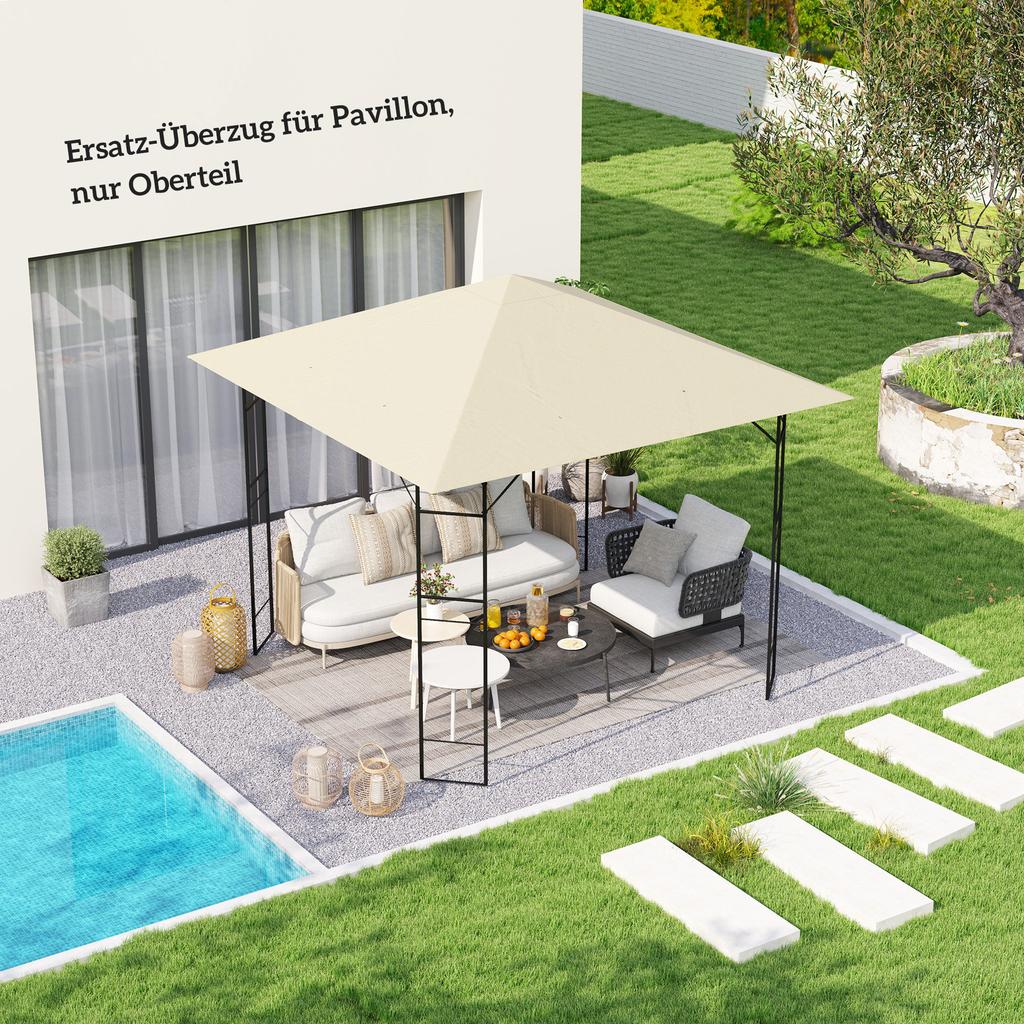 3 X 3(m) Gazebo Canopy Replacement, for 01-0867 - Cream