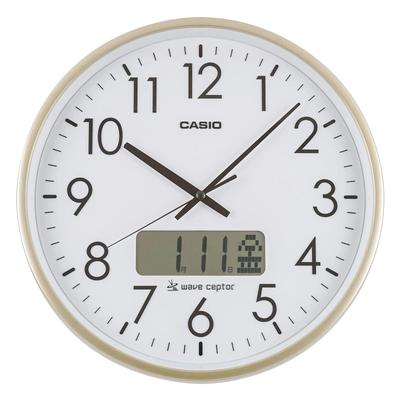 Wall Clock Radio Wave Gold Diameter 36cm Analog Program Time Signal Function Calendar Display IC-2100J-9JF