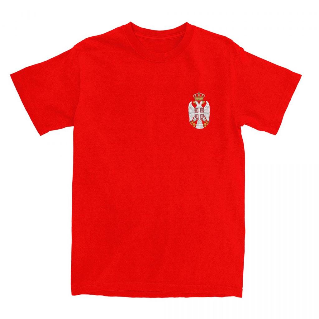 Haikyu T-Shirt Serbian Flag Symbol 100% Cotton T Shirts Fashion Tshirt for Man Summer Y2K Basic Casual Short Sleeve Tees
