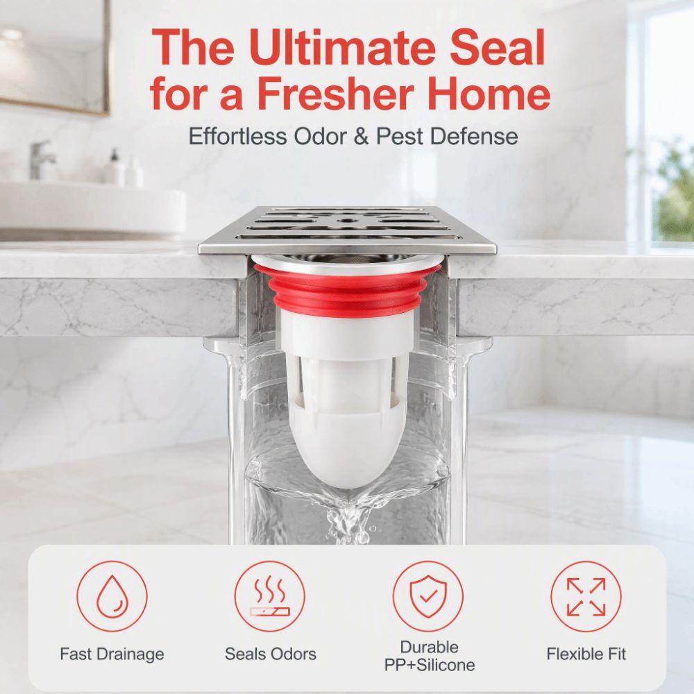 2 Pack Anti-Odor Sewer Drain Core Anti-Clogging Shower Drain Plug Easy Install Hair Catcher  Laundry