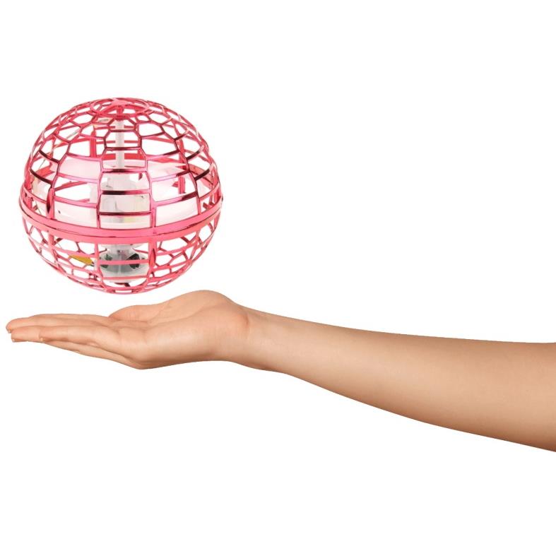 Flying Ufo Ball Lights Up Boomerang Ball Controlled by Hand Red