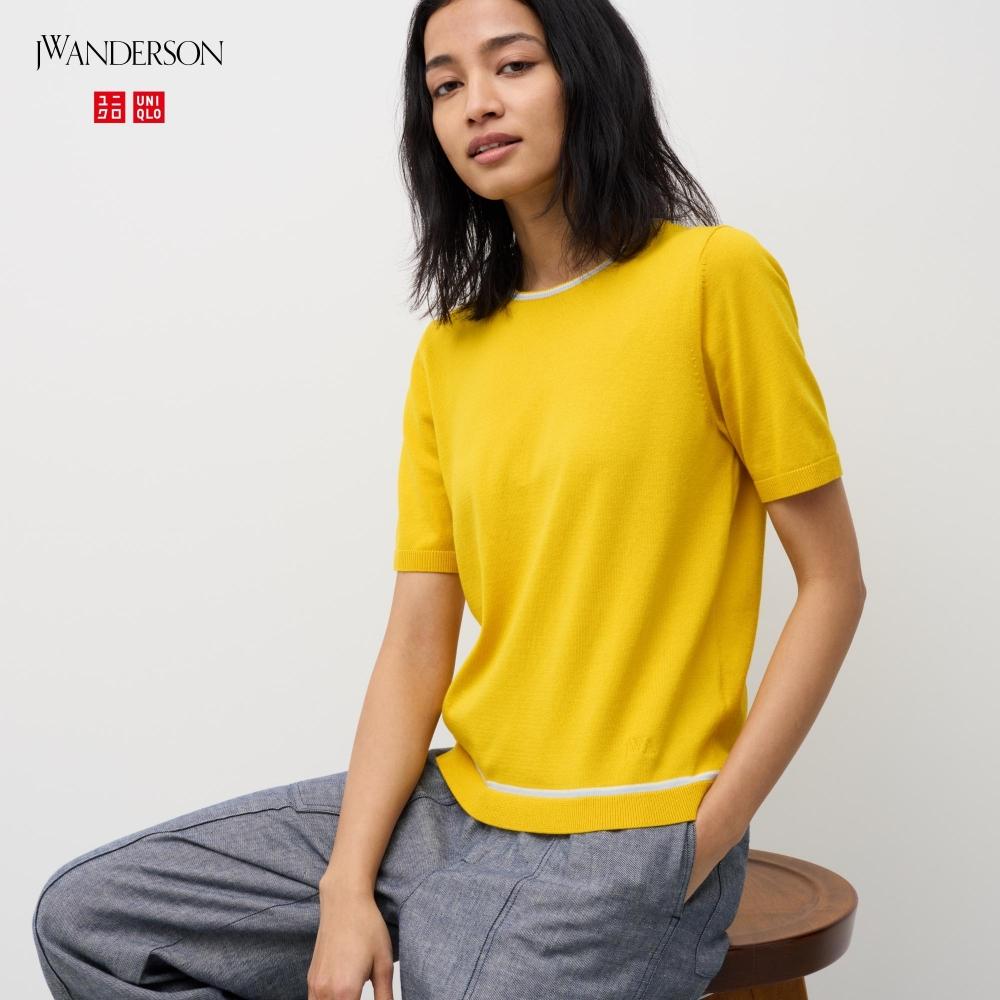 

Свитер с круглым вырезом UNIQLO JAPAN с короткими рукавами