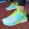 Green and Colorful Men's and Women's Marathon Running Shoes, Lightweight and Fashionable Outdoor Running Shoes for Teenagers