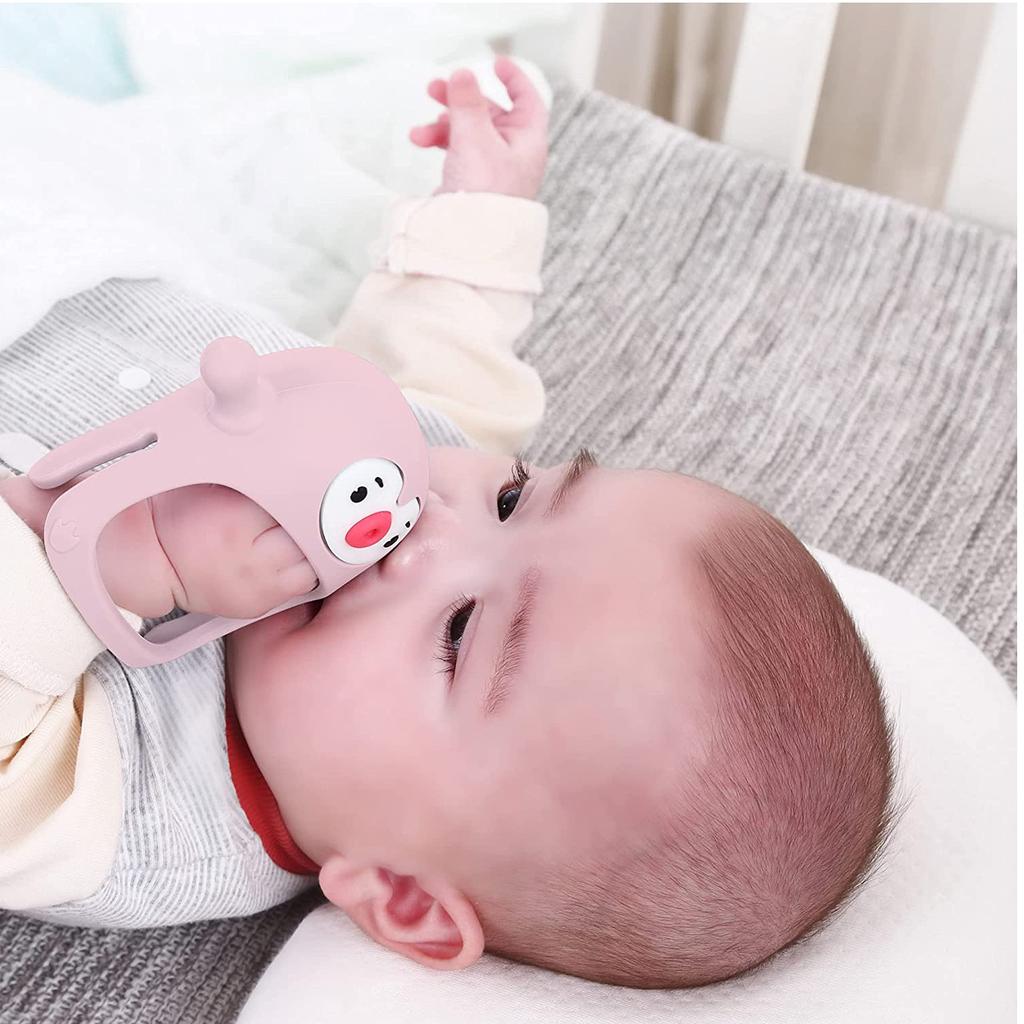 Mordedor de Pulso Smily Mia, Aderência Segura e Antiderrapante [Produto Oficial Japonês], Pinguim, Rosa