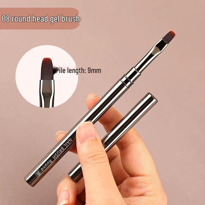 Gunmetal Nail Art Brush Set for Painting, Line Drawing, and Gradient Designs