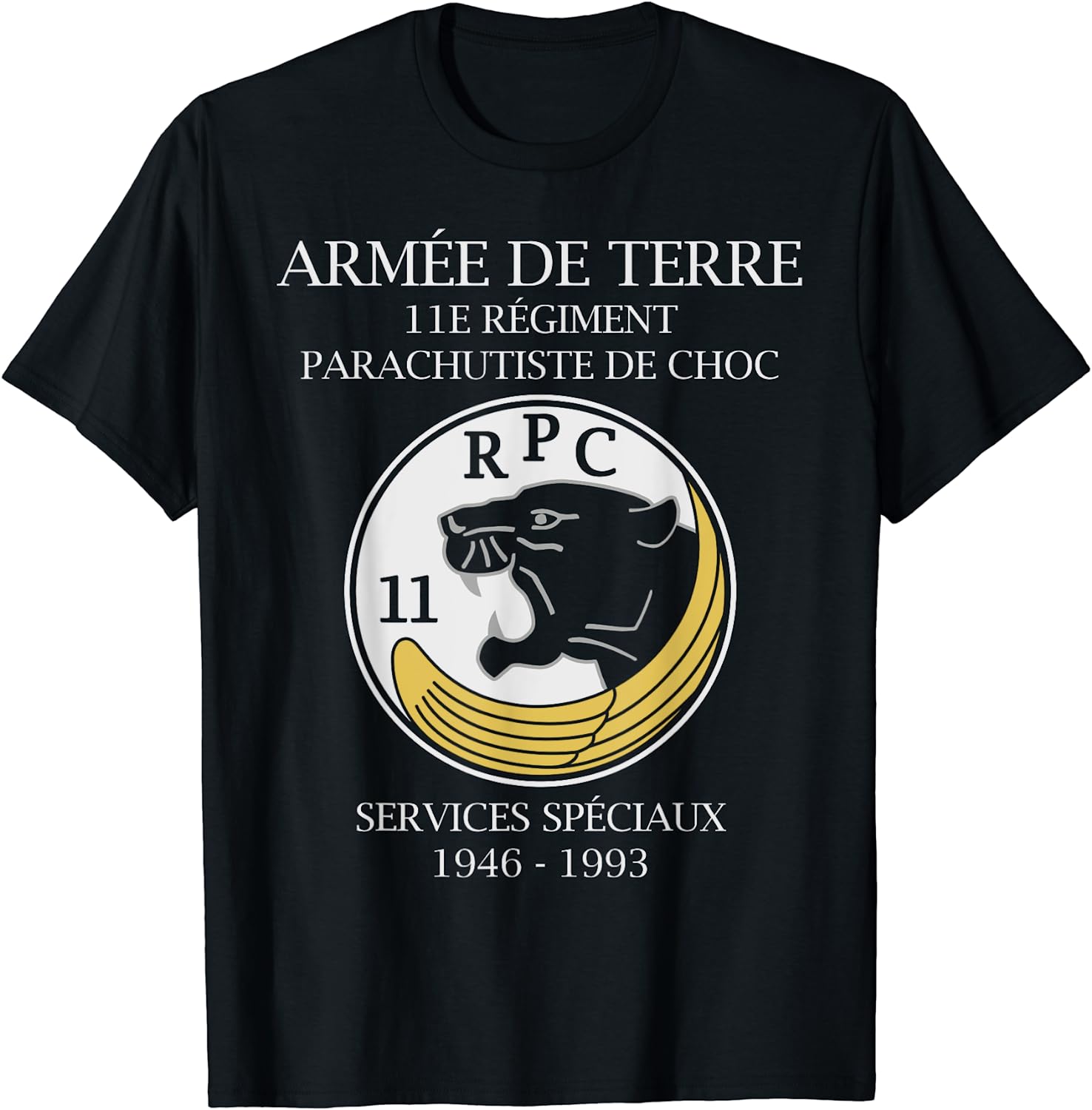 French Special Forces 11th Parachute Regiment Military TShirt Short Sleeve Casual Cotton ONeck Summer TShirt S