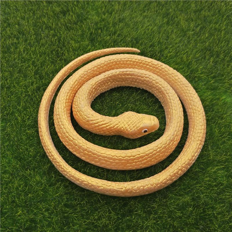 Children's Soft Rubber Toy - Large Green Fake Snake Prank Model