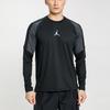Air Jordan Dri-FIT Colorblock Quick-Dry Crew Neck Long Sleeve T-Shirt Men Tops Black CV2352-010