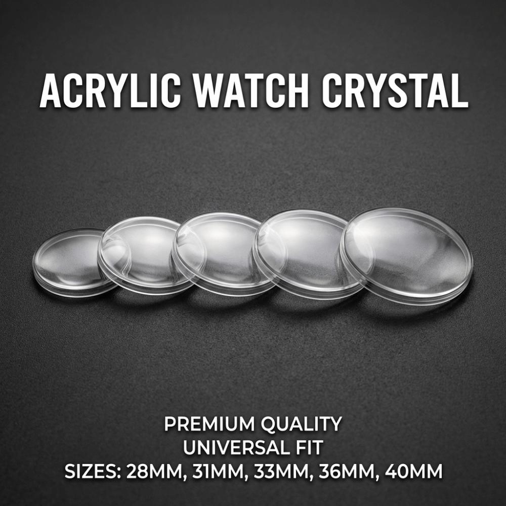Crystal Clear Acrylic Watch Mirror 28-40mm Watch Accessories Acrylic Pot Cover  Watch Restoration