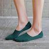 5 par smala damtofflor (grön) med halkfria sulor