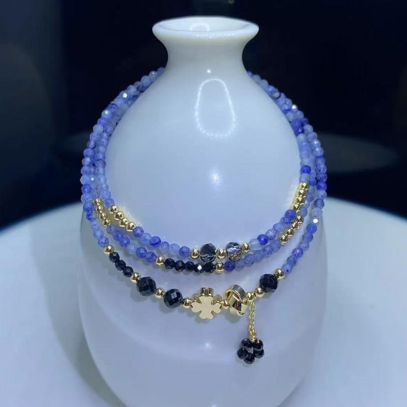 Dongling Jade Cut Noodles Multi-Circle Bracelet Women's Crystal Cut Noodles Bracelet Girlfriend Jewelry Gift