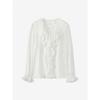 Cc Collect Double Ruffle Collar Blouse  C261msc011 