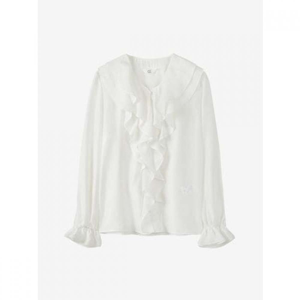 Cc Collect Double Ruffle Collar Blouse  C261msc011 