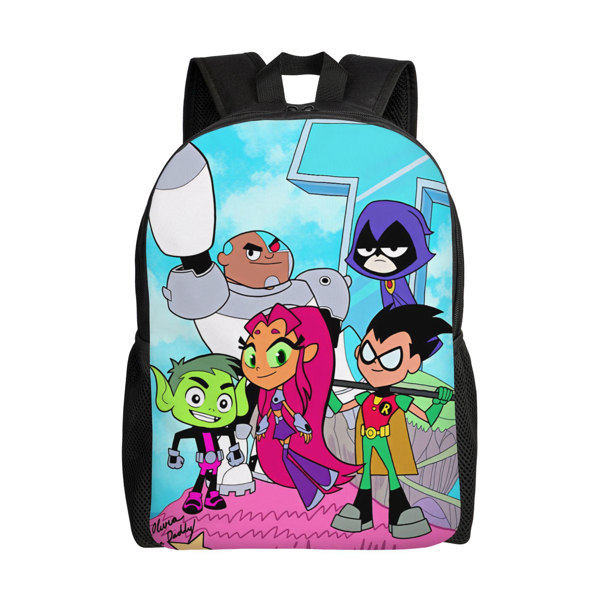 Teens Titans Go Team Rugzak Stijl Rugzakken Mannen Universiteit Lichtgewicht Schooltassen Op Maat Gemaakte Rugzak (as the picture,as picture)