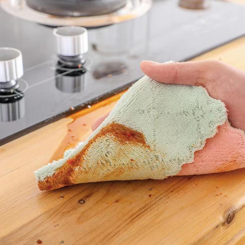 12pcs Super Absorbent Microfiber Kitchen Dish Cloth High-efficiency Tableware Household Cleaning Towel Kitchen Tools Gadgets