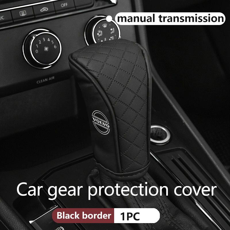 AABBC1 Leather Car Gear Shift Sleeve Knob Protective Cover For Volvo XC90 V90 V60 V40 S80 S60 S90 C40 XC60 XC40 V70 XC70