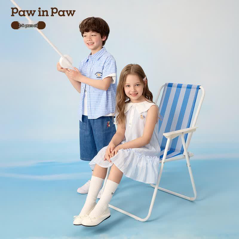 PawinPaw Girls  Cartoon Bear Sailor Dress 120