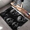 Dark Skulls and Swirling Patterns Carpet Yoga Living Room Room Decor Children's Crawling Mat Doormat Area Rug Games Mat