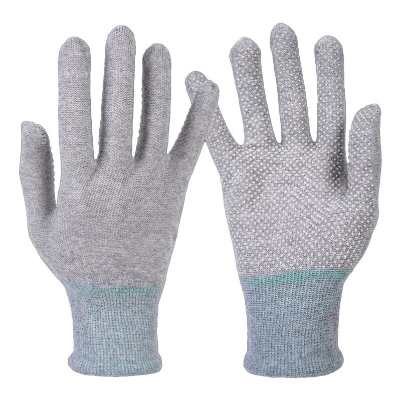 Huadun PU Carbon Fiber Dotted Work Gloves One Size