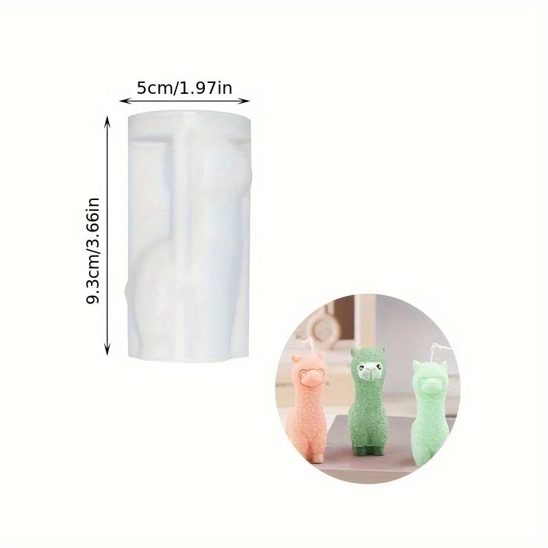

Cute 3D alpaca candle molds, clay molds, silicone molds, resin molds, and plaster models, Handmade Decor