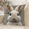 1 Stück Osterhase Kissenbezug Frühling Blumen Kissenbezug Hase Küken und Ei Druck Festival Sofa Kissenbezug Heimdekoration