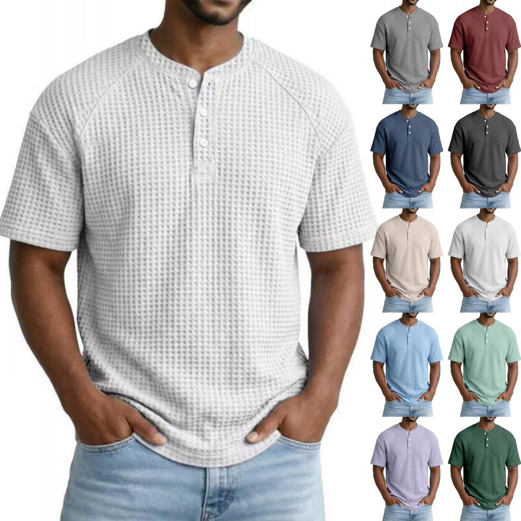 Men's Casual Fashionable Loose And Soft Breathable Short-sleeved Top.