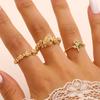Rose Flower Ring Stackable Band Ring for Women Girls Adjustable Wrap Open Jewelry Gift for Birthday Valentine's Day