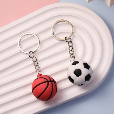 Simulação Futebol Basquete Vôlei Tênis Rugby Chaveiro Pvc Criativo Mini Chaveiro Mochila Pingente Acessórios Para Carro Presente
