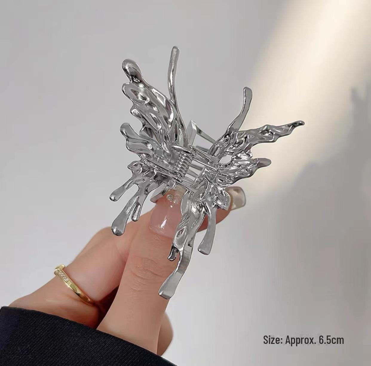 

Металлические заколки для волос в корейском стиле: Необычные рисунки бабочек и акул для женщин