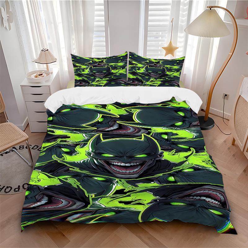 

3pcs Batman Bedding Set, Soft Polyester Duvet Cover and Pillowcases Machine Washable Seasons all suitable & Guest Room Decor288 135x200cm