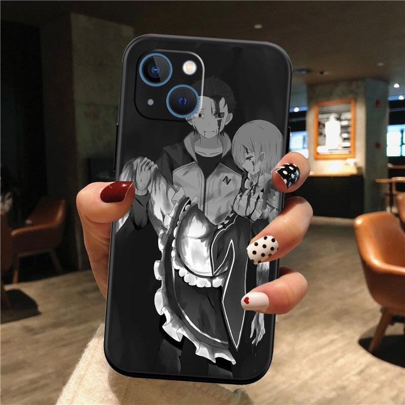 IK26 Emilia Ram Rem Phone Case for Samsung Galaxy M06 M15 M16 M35 M55 M56 A36 A42 A50 A50S A51 A52 A32 A33 A05 A05S A06 A16 A20