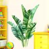 Green Large Leaf Wall Sticker, Tropical Plants Decor, Self-Adhesive Poster for Dorm Room