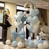 Hart Crème Golf Getal Ballon Macaron Strik - Verjaardags- & Bruiloftsdecoratie