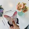 1pc Style Butterfly Acetate 3D Floral Shark Clip Women's Back Hairpin - Premium Shimmering Hair Accessory