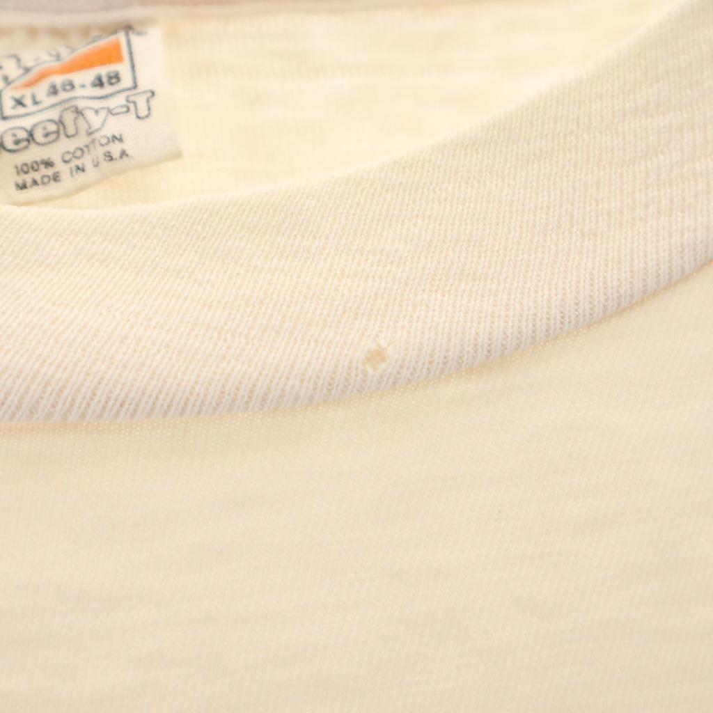 HANES 70s Made In USA Vintage Eagle Print Short Sleeve T-shirt Men's Used