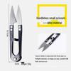 Stainless Steel U-Shaped Small & Large Nail Scissors for Thread Trimming and Cross Stitch