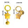 Fashion Resin Stars Sweet Hanging Jewelry Mini Keychain Star Bell Key Chain Christmas Gift