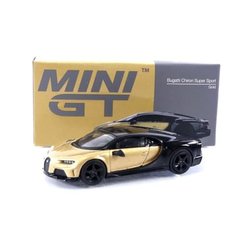 TrueScale Miniatures MINI GT 1/64 Bugatti Chiron Super Sport Gold (Left-Hand Drive) Finished Product