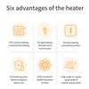 Small Electric Heater Efficient Heating Machine ABS Texture Provide Warmth for Office Desks and Home Environment