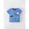 Short-Sleeve T-Shirt, Stylish Construction Vehicle Summer Clothing, Children's Wear for Babies and Toddlers Aged 1-3, Half-Sleeve, Pure Cotton, Size 5