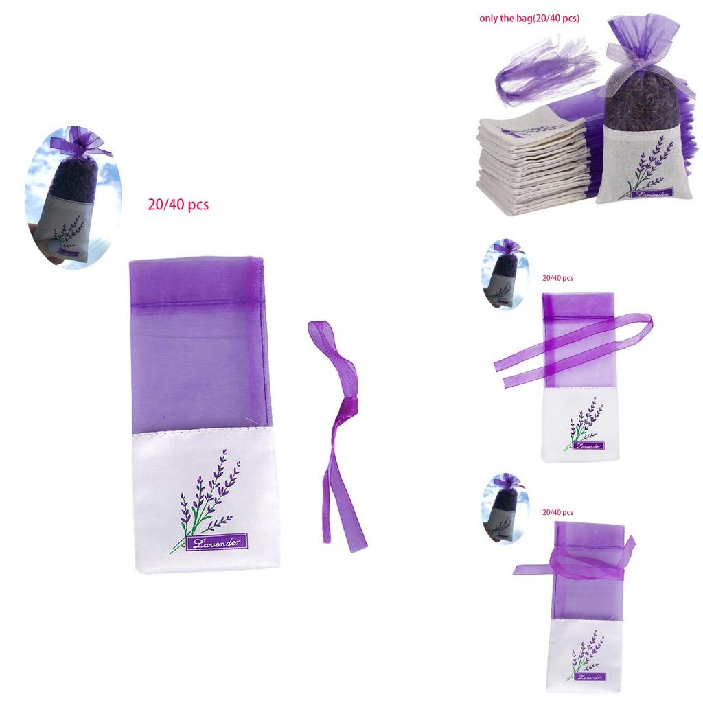 Elegant Lavender Fragrance Bag In Purple Floral Sachet Bag For Storage And Decoration