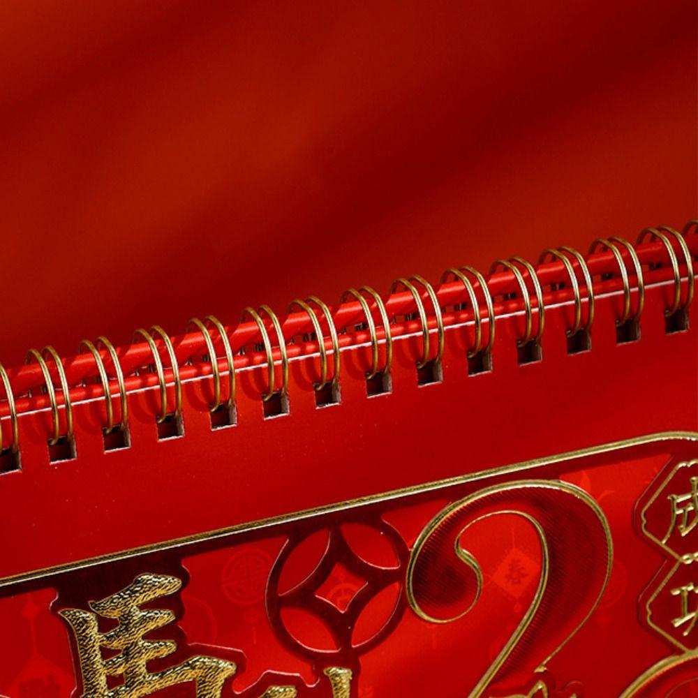 Foldable Desktop Calendar Chinese Style Schedule Planner 2026 Desk Calendar Desktop Decorations