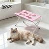 Cat Bathing Restraint Net Pet Grooming Table with Foldable Stand Adjustable Strap Hammock 8-Hole Dog Nail Clipping Assistant Washing Station