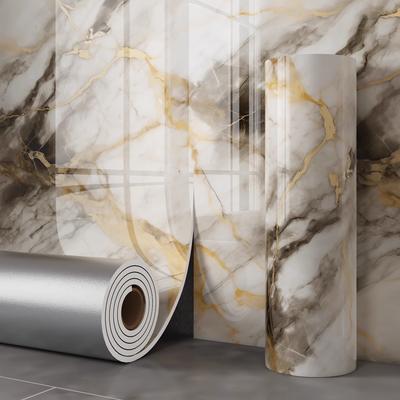 Waterproof Bathroom Wall Panels, Self-Adhesive Marble Tile Sticker, Moisture-Proof Easy Install