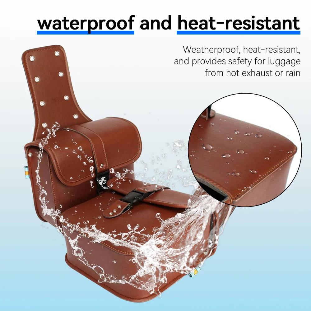 Left & Right Motorcycle Saddle Bags Side Tool Bag Universal For Honda/Yamaha/Suzuki Waterproof Storage Bag