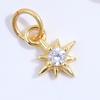 S925 Silver Miniature Zircon Eight-star Shaped Charms Diy Jewelry Making Accessories Earring Necklace Parts Shiny Fitt